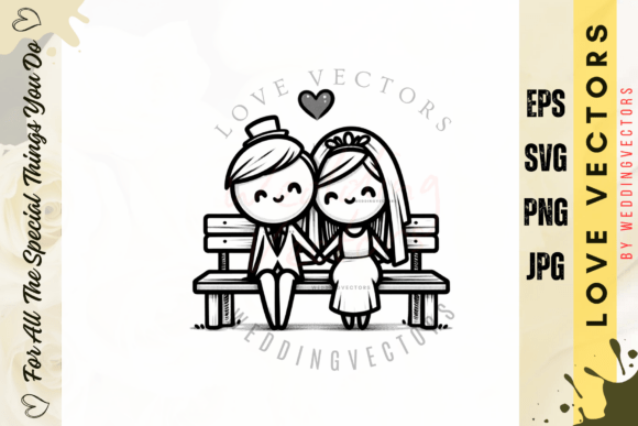 Celebrate Romance with Wedding Couple and Love Vectors