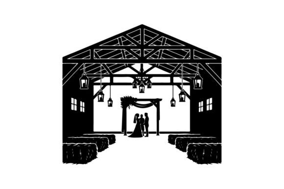 Crafting a Rustic Barn Wedding Aesthetic with Vector Silhouettes