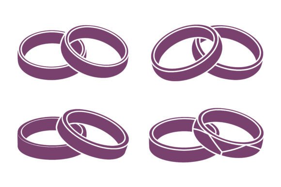 Elegant Wedding Ring Vectors for Modern Design Projects