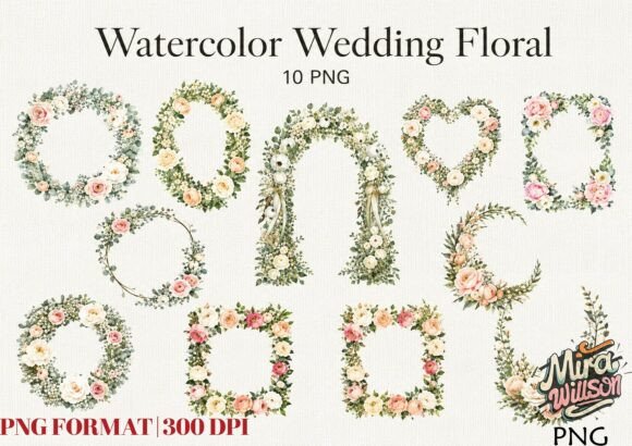 Floral Frames Clipart: A Designer's Secret Weapon for Wedding Projects