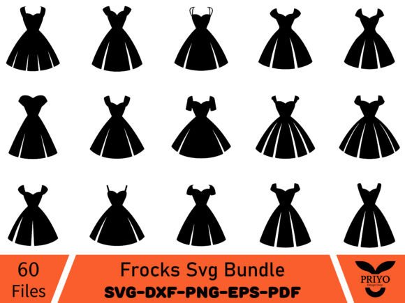 Frocks Svg Bundle: Elegant Wedding Dress Designs for Every Creative Project