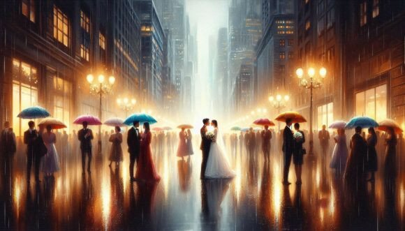 Rainy City Wedding: Moody Romance for Your Creative Projects