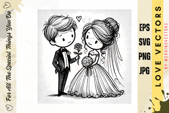 Wedding Couple and Love Vectors - C697: A Designer's Secret Weapon