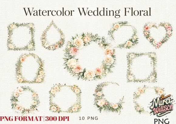 Wedding Floral Frames PNG Bundle: A Designer's Secret Weapon